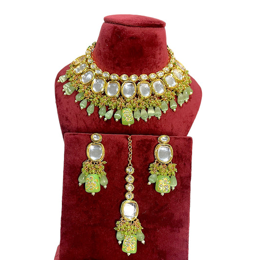 Light Green Kundan Set