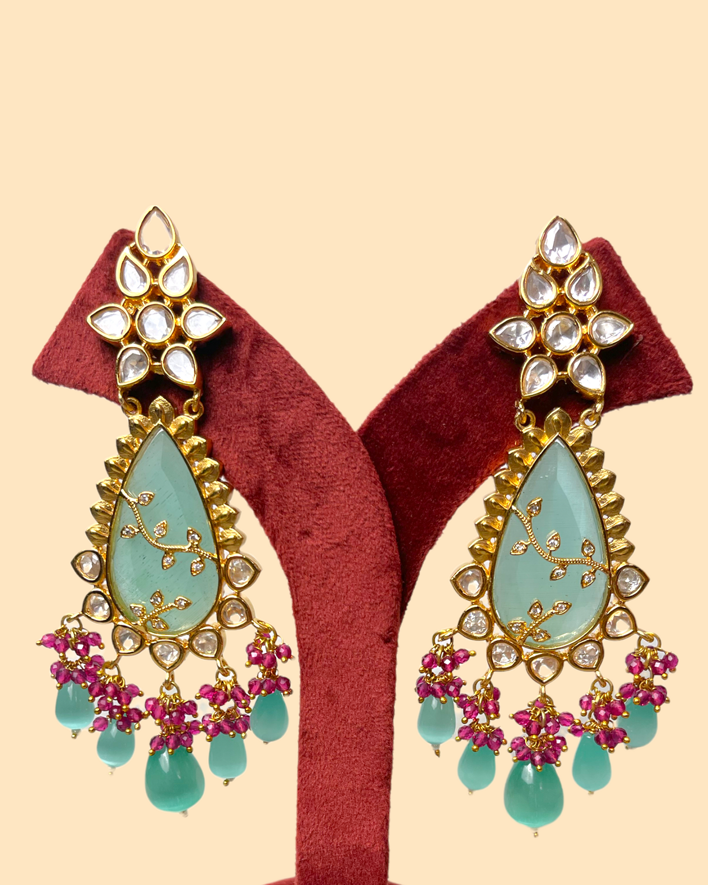 Silver Plated Tyaani Kundan Earrings